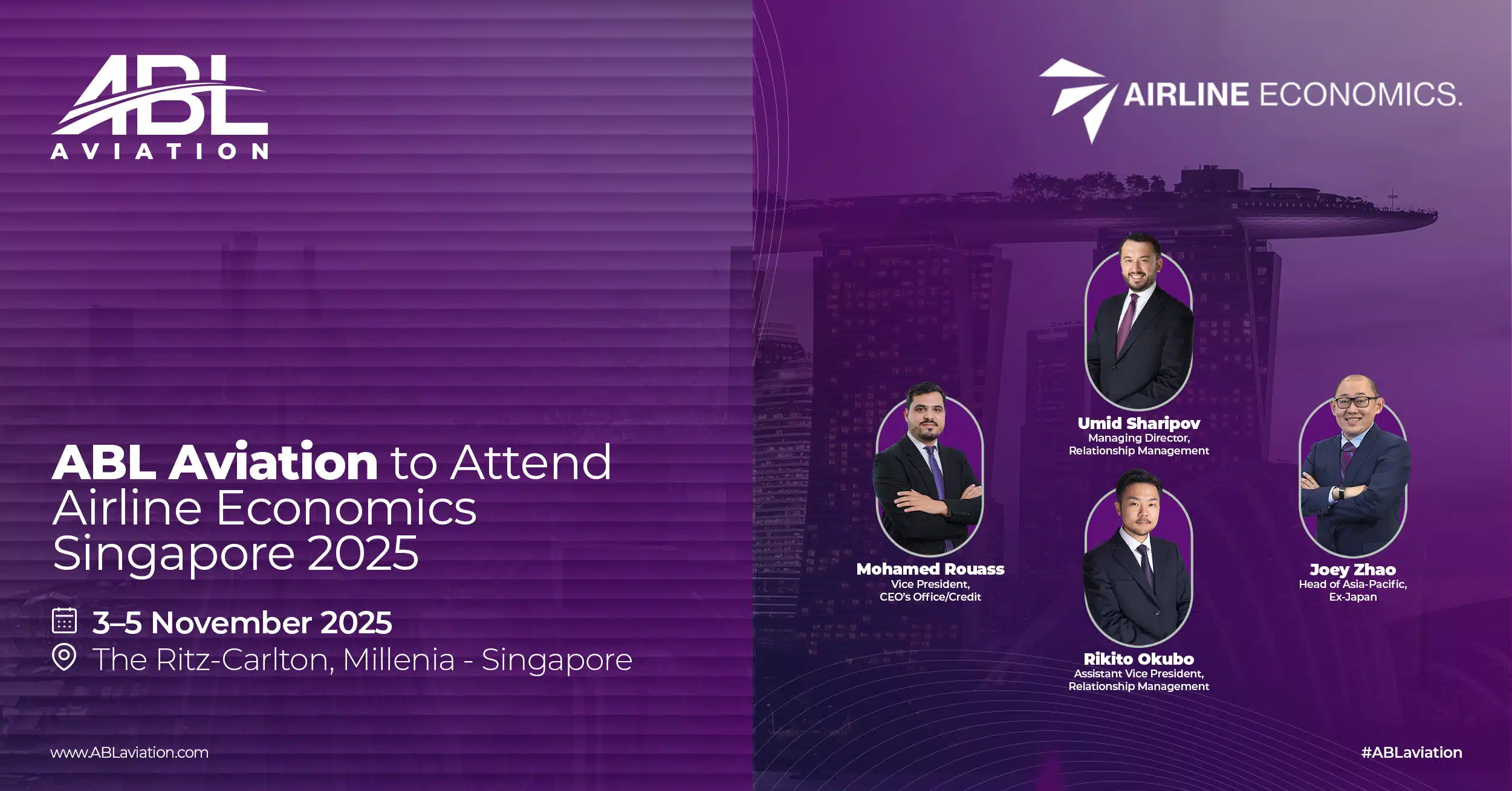 ABL Aviation to Attend Airline Economics Singapore 2025